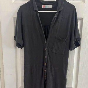 Free People Dark Gray Jumpsuit (M)